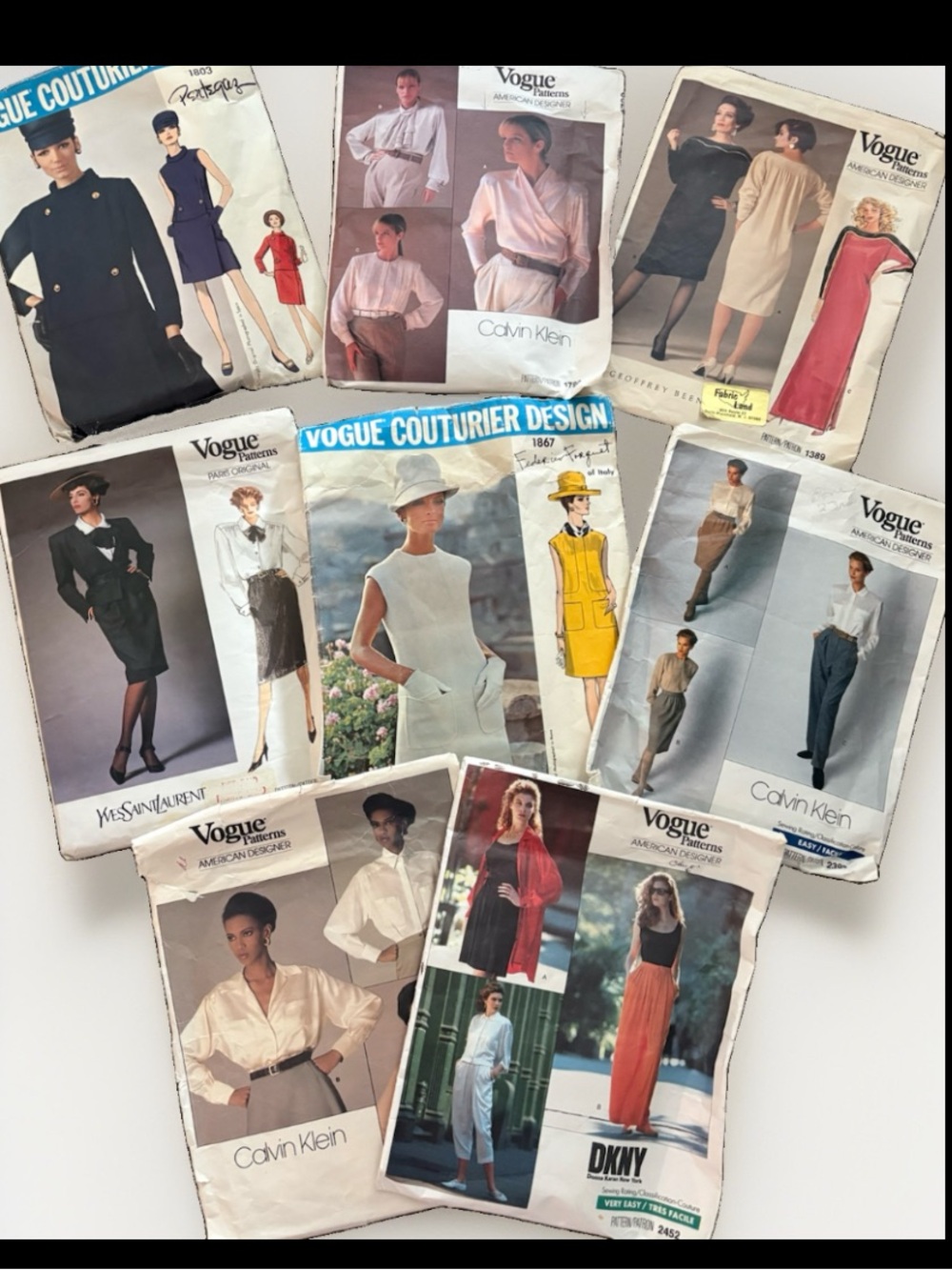 HUGE Lot of 97 Vintage Sewing Patterns Vogue Couturier Simplicity McCall’s YSL